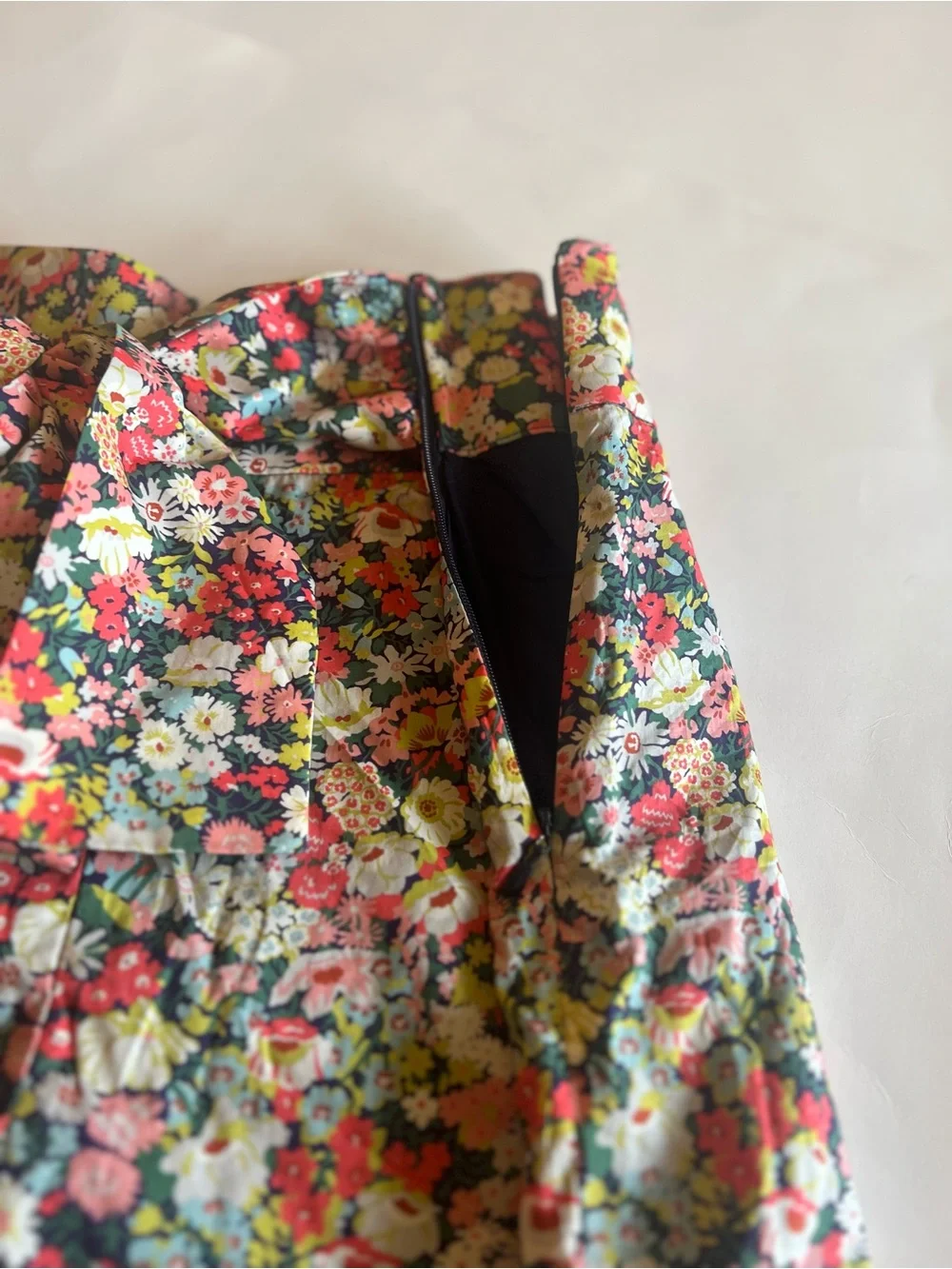 J.Crew x Liberty Fabrics Floral Shorts Attached Tie Waist 10 Cottagecore Preppy
